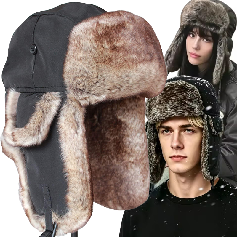 Winter Trapper Hat - Erkekler için Sıcak Kışlık Kulaklıklı Pilot